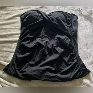 a.n.a. Strapless Black Tankini Top Size 16